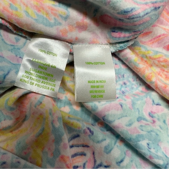 Lilly Pulitzer Sugar Pastel Floral Cotton shirt Dress size XXL - Picture 5 of 5